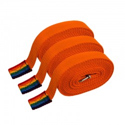 Pasy do jogi - trójpak jogina pomarańczowy 3 cm szeroki