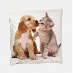 Poduszka dekoracyjna 40x40 cm Kot i Pies